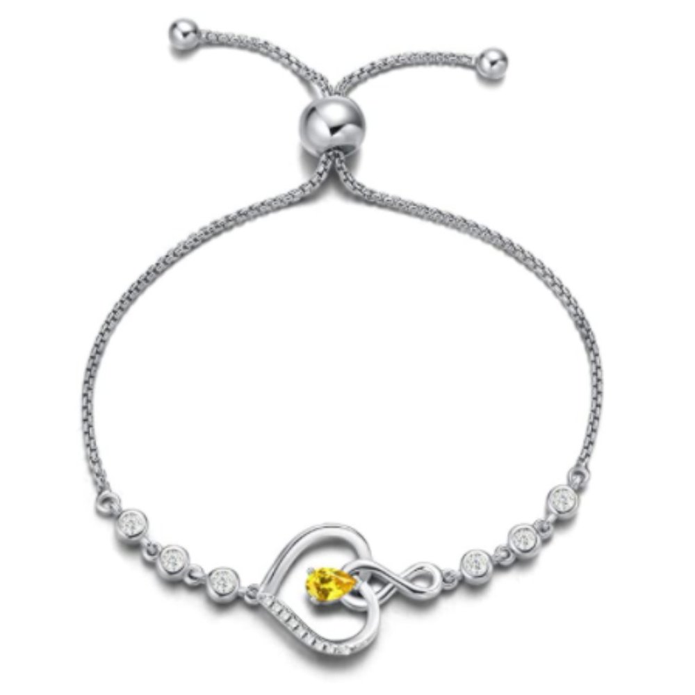 Birthstone Bracelets for Women Sterling Silver Genuine